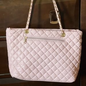 Pink quilted purse